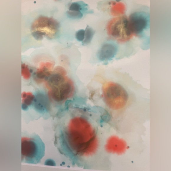 New Original Signed Artwork Alcohol Ink on Paper 155 - Picture 3 of 5